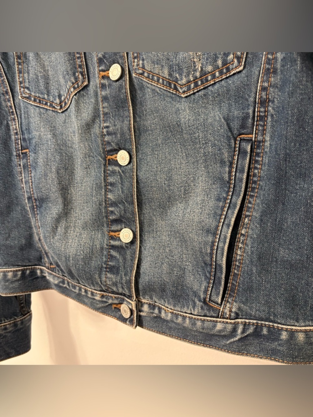 Banana Republic Classic Blue Denim 100% Cotton Jacket Sz L - Picture 7 of 7